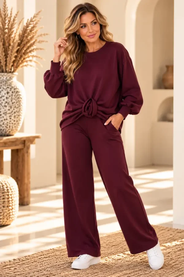 Bordeaux Dames Vrijetijdspak – One-Size | Valentina Bordeaux Dames Vrijetijdspak – One-Size | Valentina
