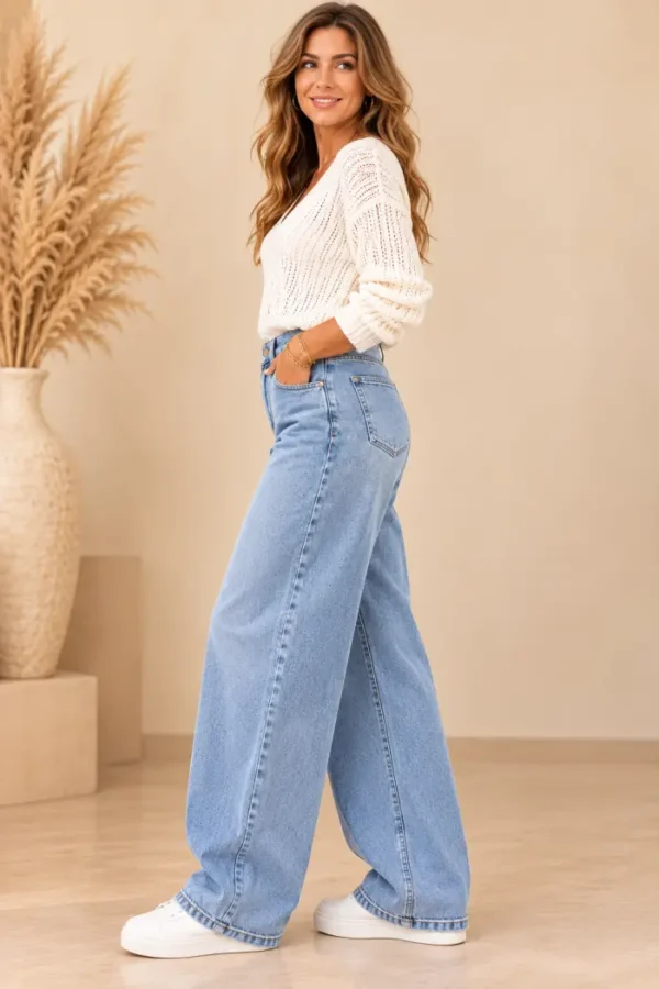 Lichtblauwe Balloon Jeans Hello Miss | Valentina Lichtblauwe Balloon Jeans Hello Miss | Valentina